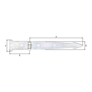 GAH - Werfgehänge Länge 202 x 77 mm Breite 48 x 35 mm ( 8001514124 )