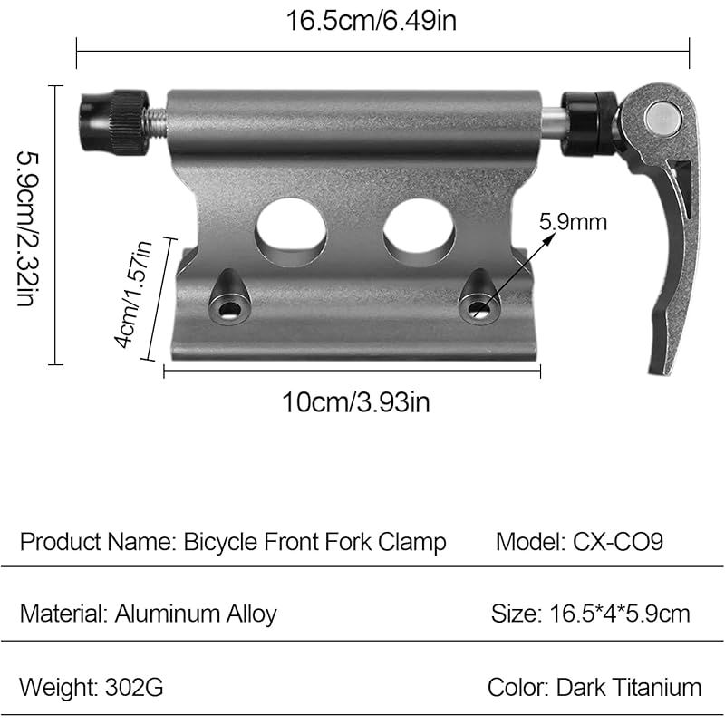 Fahrradgabelhalterung Aus Aluminiumlegierung, Silberne Vorderradgabelstütze Für Mountainbikes, Autos Und Fahrräder