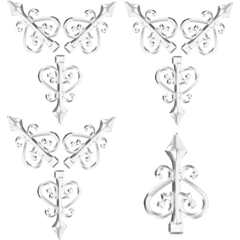 10 Stück Metall-zaunpfostenspitzen, Dekorative Edelstahl-zaunpfostenspitzen, Elegante Zaunverzierung, 15 X 10 Cm, Für Garten Und Hof