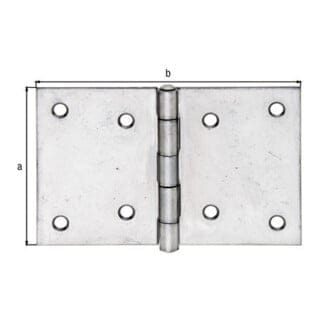 Scharnier Höhe 81 mm Breite 128 mm Stärke 1,5 mm Edelstahl breit