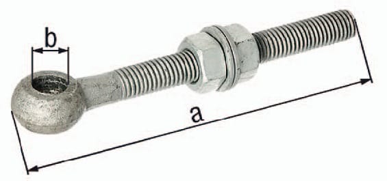 Augenschraube M16 Länge 130 mm 16 mm verzinkt