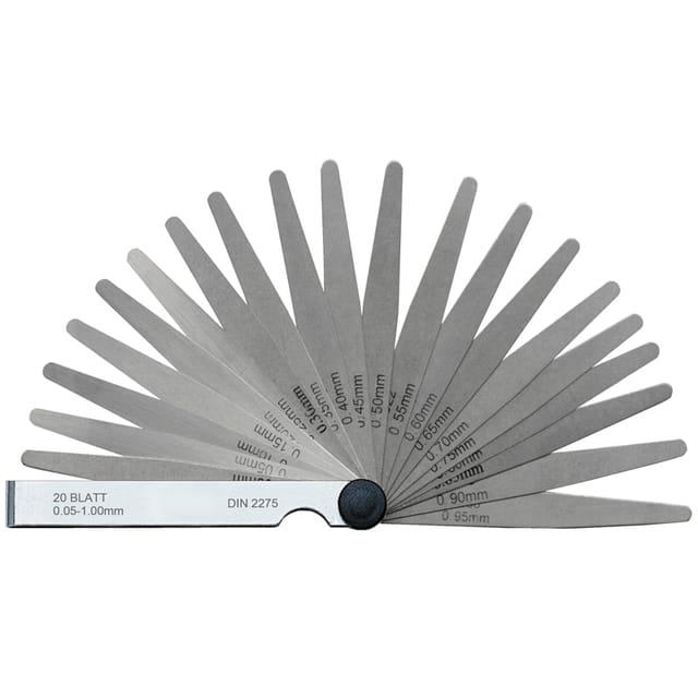 Serie von 20 konisch geformten Fuhlerlehren 005 - 100 mm Fervi fg02