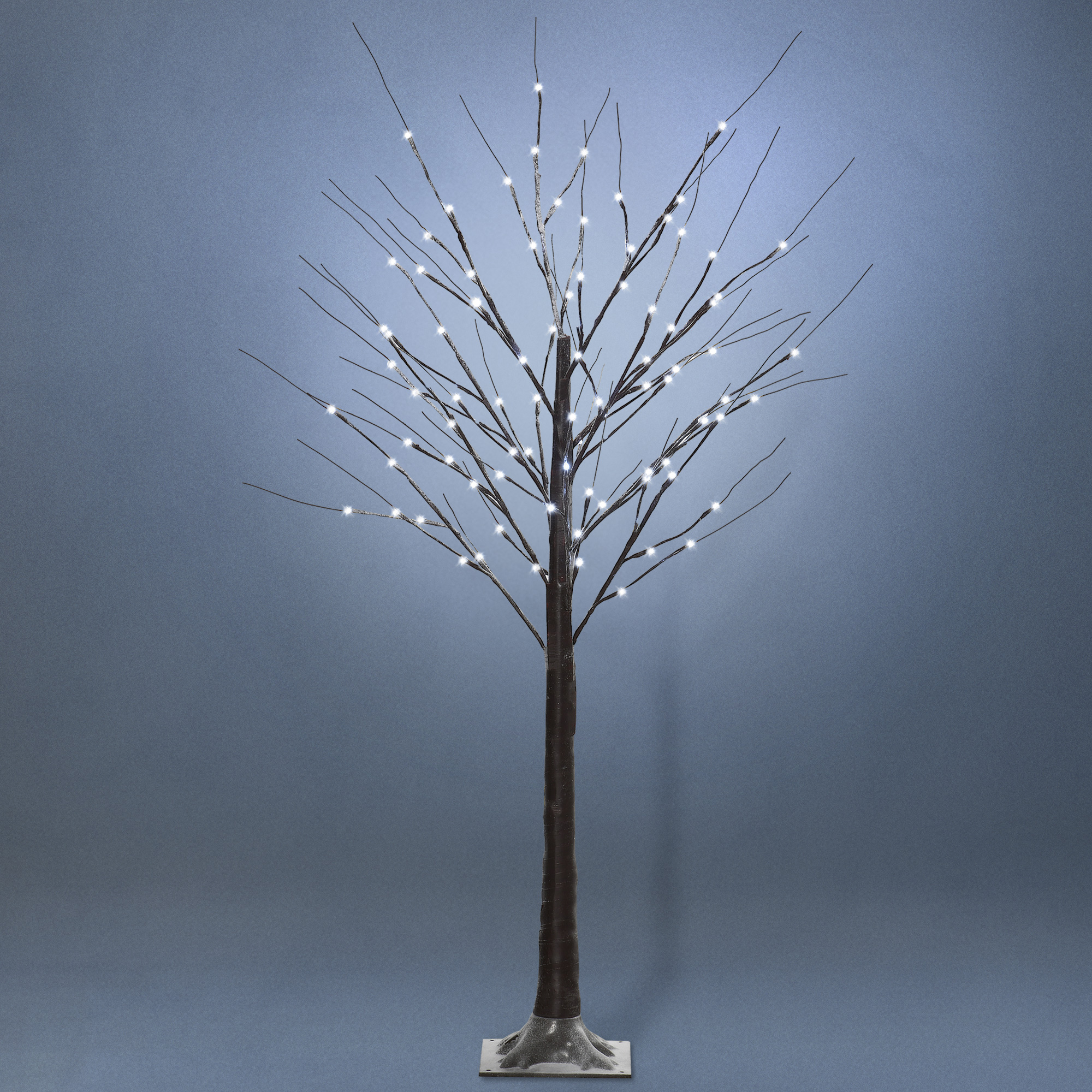 Led-lichtbaum – Kaltweißes Licht – 96 Leds – Für Den Innenbereich – 150 Cm – Weihnachtsdekoration Für Schlafzimmer Oder Wohnzimmer – Braun