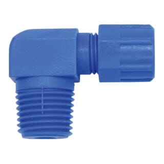 Winkel-Verschraubung, starr, r 1/8 a., für Schlauch 8/6 mm, pom - Riegler