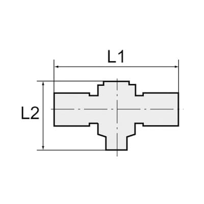 T-Verschraubung, Hohlschraube drehbar, g 1/4, Schlauch 8/6, pom - Riegler