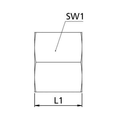 Berwurfmutter, M30x2,0, Rohr-Außen-Ø 22 mm, SW1 36, Stahl verz. - Riegler