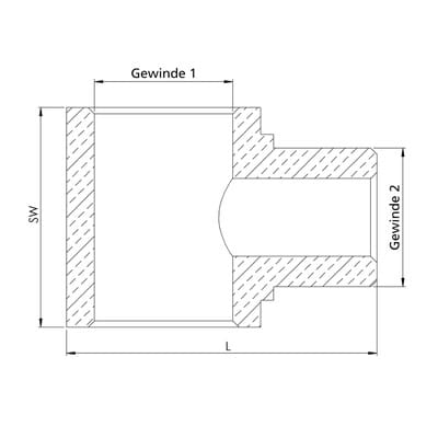 T-Einschraubverteiler, g 1/8, sw 17, Messing - Riegler