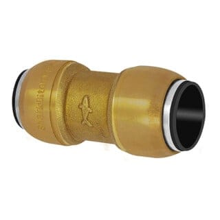 Gerader Verbinder, Messing, »sharkbite«, für Rohr-Außen-ø 15 mm - Riegler