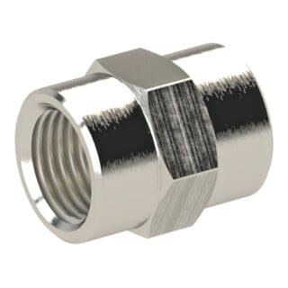 Muffe »value line«, M5, sw 8, Messing vernickelt - Riegler