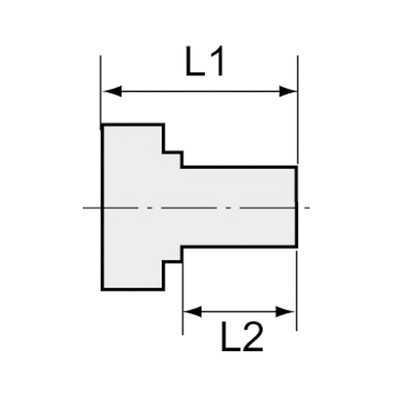 Reduziernippel lang, g 1/8 a., g 1/4 i., sw 17, Messing - Riegler