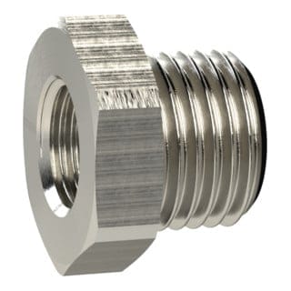 Reduziernippel kurz, g 3/8 a., g 1/8 i., sw 19, Messing vern. - Riegler