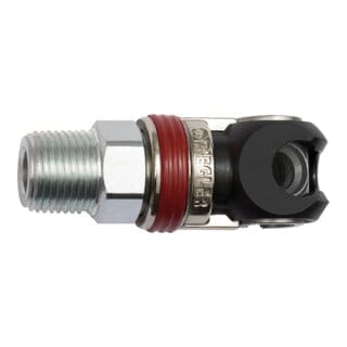 Schwenk-Sicherheitskupplung nw 6, iso 6150 c, Stahl, g 1/2 ag - Riegler