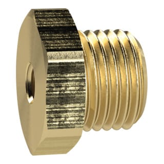 Reduziernippel kurz, g 1/8 a., M5 i., sw 14, Messing - Riegler