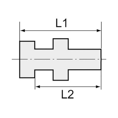 Schottverschraubung, g 1/4 a., g 1/8 i., SW1 17, SW2 17, Messing - Riegler
