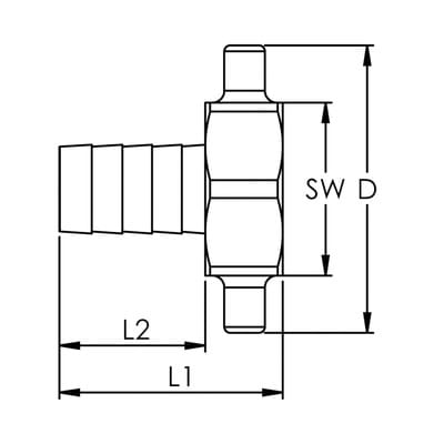 Riegler - 2/3 Schlauchverschr., g 3/4 x 19, Ü-mutter, leichte ch Ausfür ms