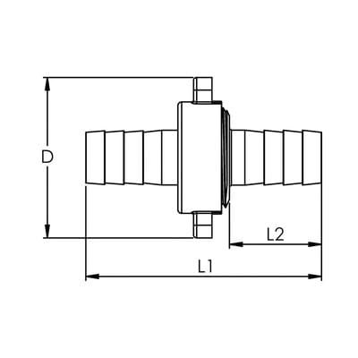 Riegler - 3/3 Schl.verschr. G3/4x13, Ü-mut., flachd. nbr O-Ring, leicht, ms
