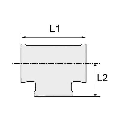 T-Stück, 3 x Innengewinde, g 1 1/2, Druck 16 bar, Messing blank - Riegler