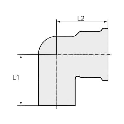 Winkelstück, 90°, innen/außen, g 1/4, Druck 16 bar, Messing blank - Riegler