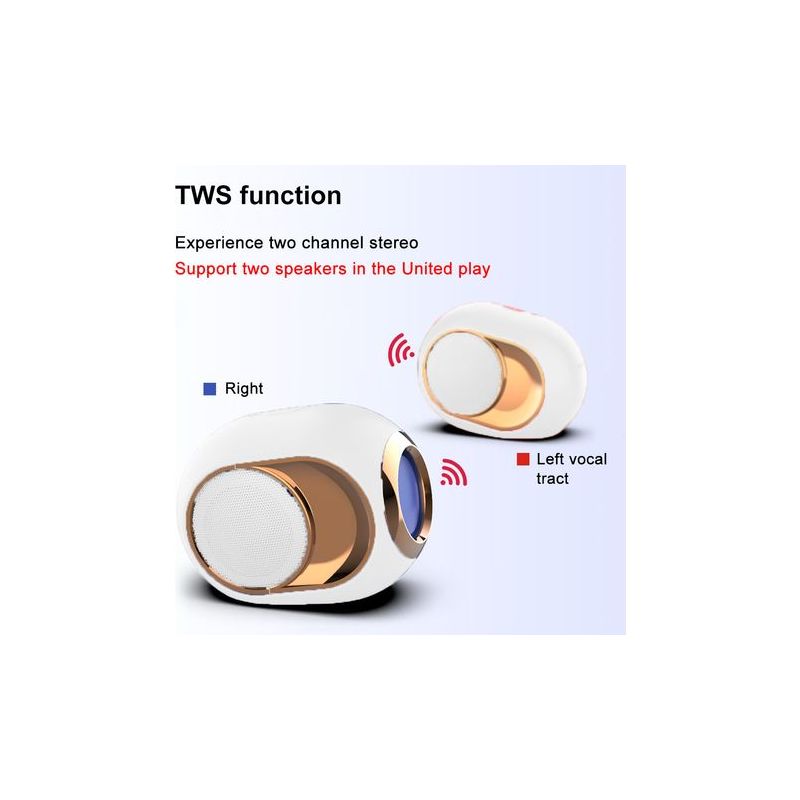 Golden Egg Bluetooth-stereo-lautsprecher, Audioplayer, Kabelloser Bluetooth-lautsprecher Mit Extrem Leistungsstarkem Und Tragbarem Subwoofer
