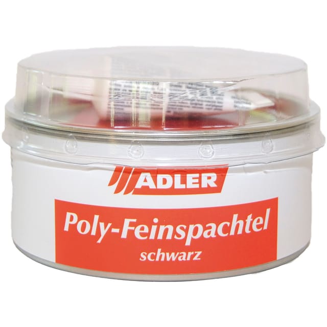 Poly-Feinspachtel schwarz 1kg - Adler