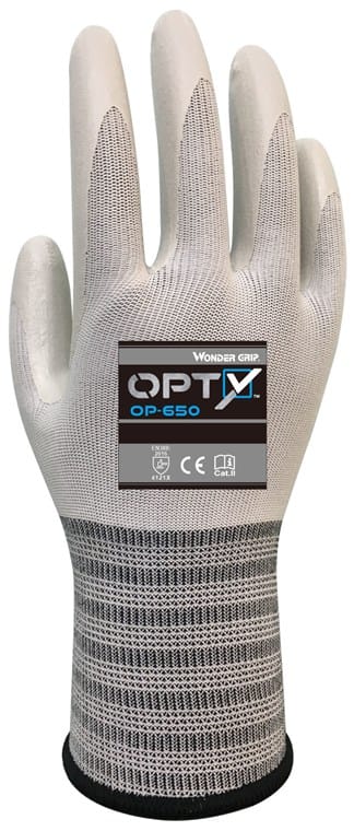 Arbeitshandschuh WONDER GRIP OPTY OP-650 Nitril auf Polyester, Stärke 13 10/XL
