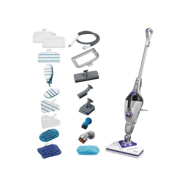 Black & Decker BHSM1615DSM Dampfreiniger Aufrechter Dampfreiniger 0,5 l 1600 W Violett, Weiß