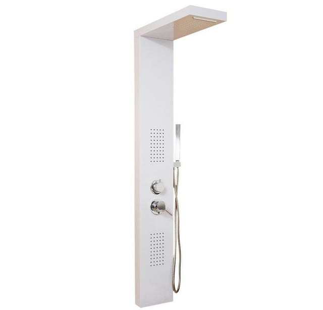 Home Deluxe - Duschpaneel mit Regendusche cascata – Weiß Duschpaneele Duschpaneel Duschset Regendusche