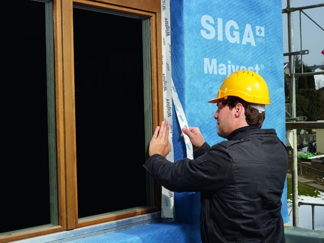Wigluv ® 20/40 einseitig stark klebendes Band f. Anschluss an Fenster- und Türrahmen 60mm x 25m - Siga