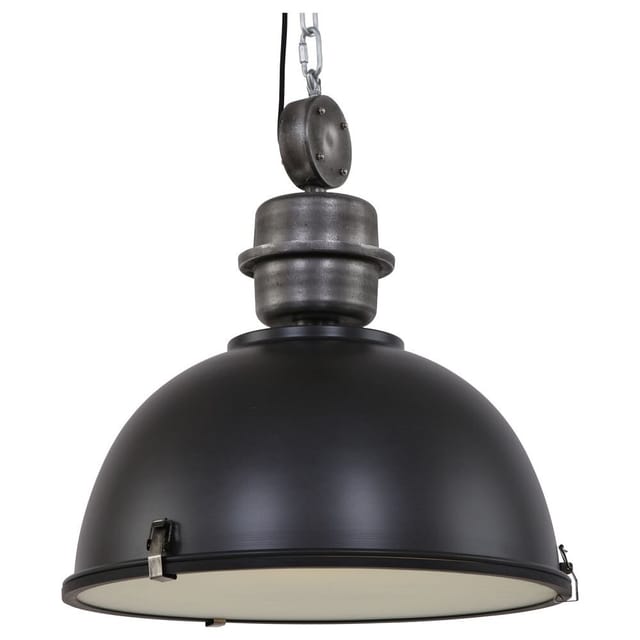 Sienna Tough Guy Dome Pendel-Deckenleuchten Schwarz Matt, Glas Matt, Metall