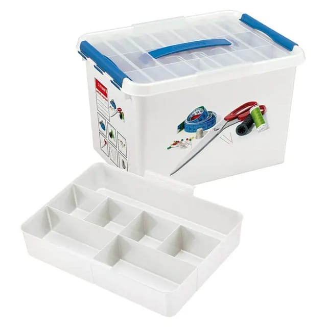 Nähbox Q-Line inklusive Deckel 22L 40 x 30 x 26 cm Boxen, Körbchen & Kisten - Sunware