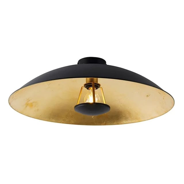 Qazqa - Vintage Deckenleuchte schwarz mit Gold 60 cm - Emilienne Novo