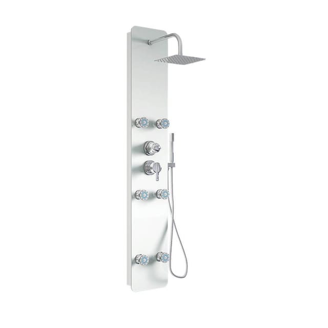 Home Deluxe - Duschpaneel mit Regendusche dive - Weiß Duschpaneele Duschpaneel Duschset Komplettdusche