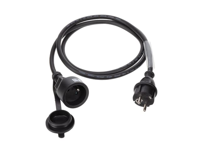 EC01.5R15STBHQ Strom Verlängerungskabel 16 a Schwarz 1.50 m H05RR-F 3G 1,5 mm² - Perel