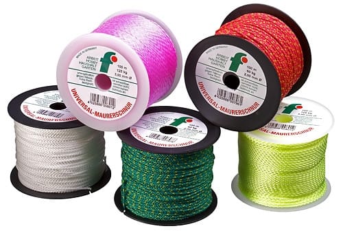 Feldtmann - maurerschnur, pp, geflochten, 2,0 mm x 100 m, Bruchlast: 60 da n, Neon-Gelb