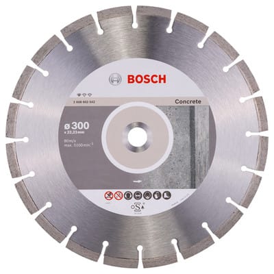 Bosch Diamanttrennscheibe Standard for Concrete 300x22,23x3, x10 mm 2608602542