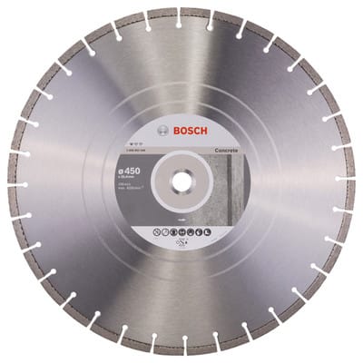 Bosch - Diamanttrennscheibe Standard for Concrete, 450 x 25,40 x 3,6 x 10 mm