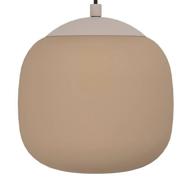 Eglo - Hängelampe Cominio, 3-flammige Pendelleuchte über Esstisch, Esszimmerlampe aus satiniertem Glas in Sandfarben und Metall in Taupe,