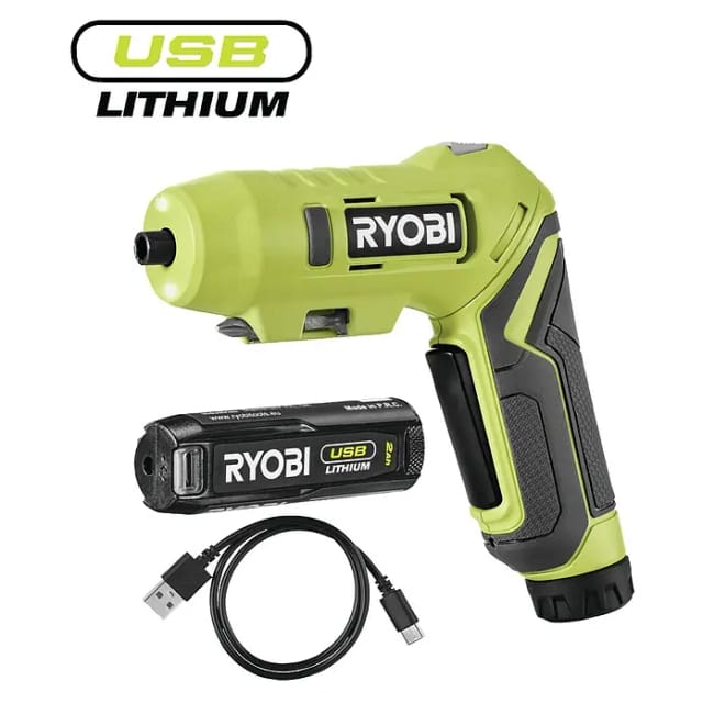 RSDP4-120G Bohrschrauber mit verstellbarem Griff, Akku 4 v, 2,0 Ah - Ryobi