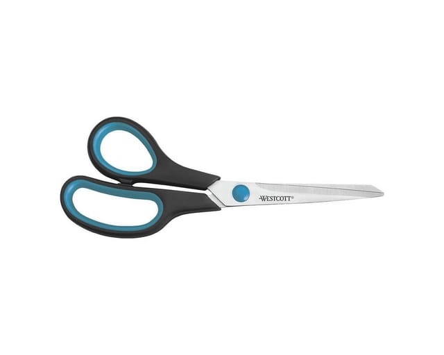 Universalschere Easy Grip 201mm Linkshänder Stahl schwarz/blau