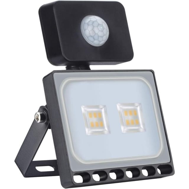 Vtizikl Projecteur Led Avec Détecteur De Mouvement 10w, Ip65 Étanche Lumières Extérieures, Éclairage De Sécurité Blanc Chaud 2800-3200k, Spot Led Exterieur Pour Rechercher, Garage, Cour [classe Énergé