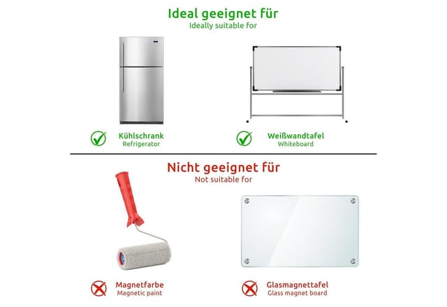 Ecence - 75 Magnetstreifen beschreibbar Etiketten Magnete Schilder bunt 75x25mm