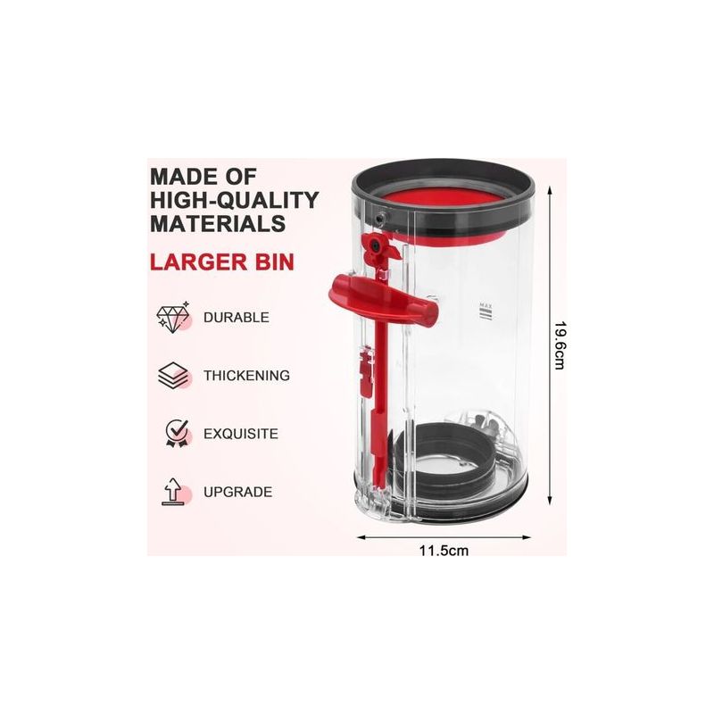 Staubbehälter Für Dyson V11 Staubsauger – Kompatibel Mit Den Modellen V11, V15, Sv14, Sv15 Und Sv22 – Hochwertige Materialien – Einfache Installation