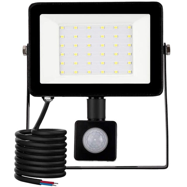 LED Außenfluter, 30W Außenleuchte mit Bewegungsmelder 6500K LED Außenstrahler, IP66 Sicherheitslampe, für Garten Baustelle Terrasse Garage Rasen