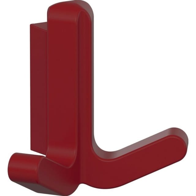 Doppelhaken Serie 477 matt, elastisch Kunststoff (tpu) 33 rubinrot Höhe 69 mm