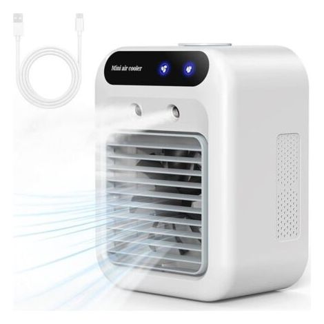 Cecipa – Leise Tragbare Klimaanlage 500 Ml – 2 Geschwindigkeitsstufen – Usb-aufladbar – Ultraschall-vernebelungstechnologie – Für Beengte Räume