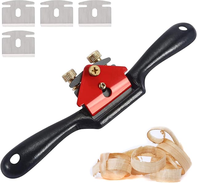 Hobelhobel Holzhandhobel, Holzbearbeitungshandwerkzeug, 9'' verstellbarer manueller Hobelhobel mit 4 Klingen