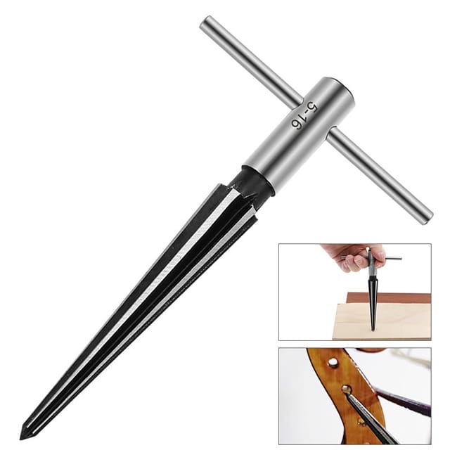 Memkey - Robuste, langlebige industrielle Reibahle, 1 Satz Brückenstiftlöcher, Hand-T-Reibahle, konischer T-Griff, 6 Spline, 3–13 mm Reibbohrer