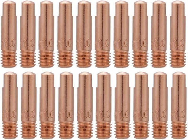 Memkey - 20 Stück Kupfer-Kontaktspitze, Kontaktrohrdüse für 15AK MIG/MAG-Schweißbrenner-Verbrauchsmaterialien, 1,0 mm