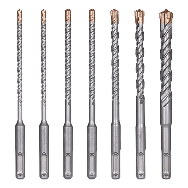 Betonbohrer, 7 Stück, Fliesenbohrer, elektrischer SDS-Plus-Schlagbohrer für Locher, Kreuzbohrer für Beton, Ziegel, Stein, Natur, Metall, Ø