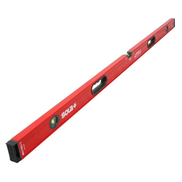 Sola - Big Red 3 Wasserwaage 150cm mit 2 Griffen rot pulverbeschichtet Aluminium